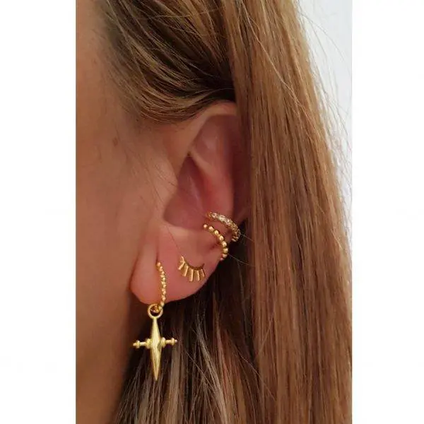 Ear cuff circonitas simple - Imagen 2