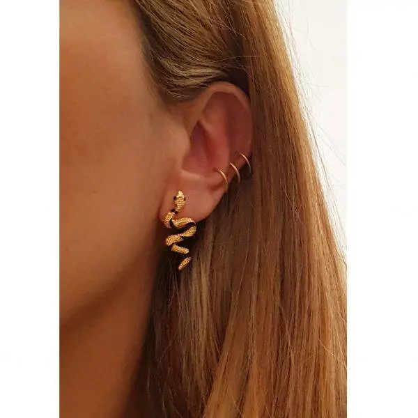 Pendientes serpiente black - Imagen 2
