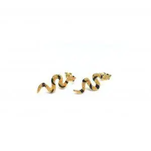 Pendientes serpiente black