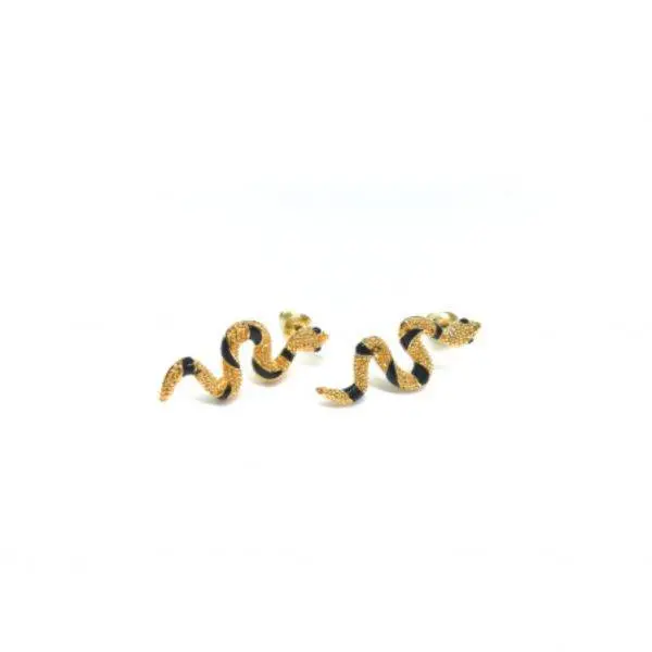 Pendientes serpiente black
