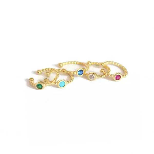 Ear cuff bolitas multicolor