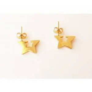 Pendientes estrella gruesa