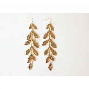 Pendientes hojas cascada