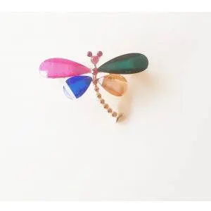 Broche libélula colores