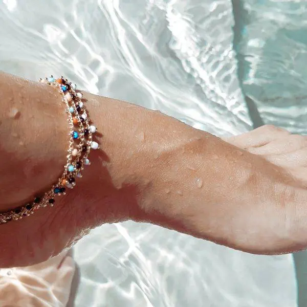 Pulsera|tobillera bolitas (+ colores) - Imagen 5