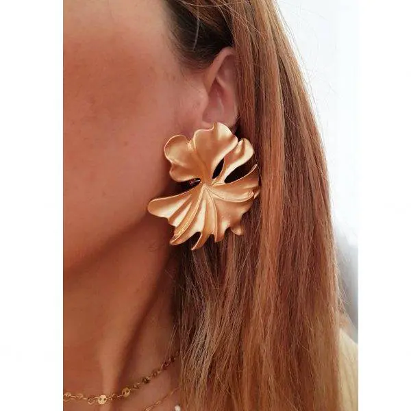 Pendientes flor maxi - Agotado - - Imagen 2
