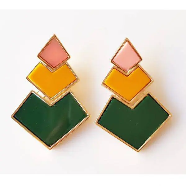 Pendientes tricolor