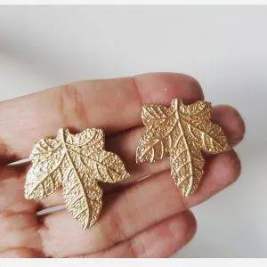 Pendientes hojas parra