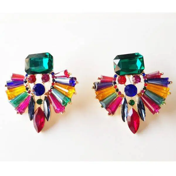 Pendientes cristal multicolor