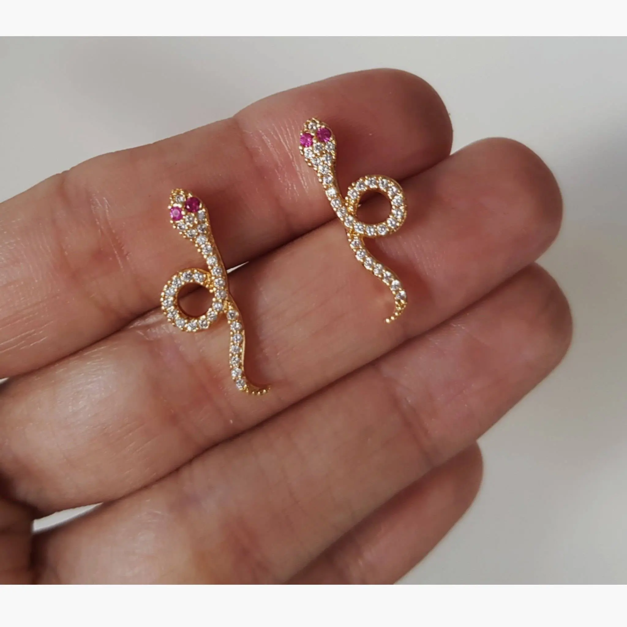 Pendientes Snake circonitas ( + colores) - Imagen 2