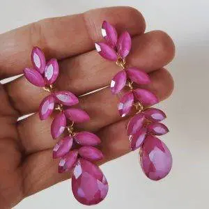 Pendientes hojas cristal (+ colores) - Agotado -