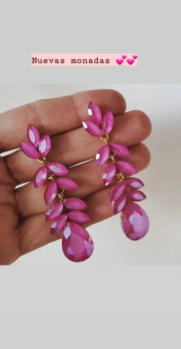 Pendientes hojas cristal (+ colores) - Agotado -