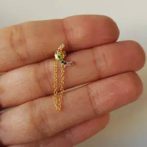 Pendientes cadena arcoiris