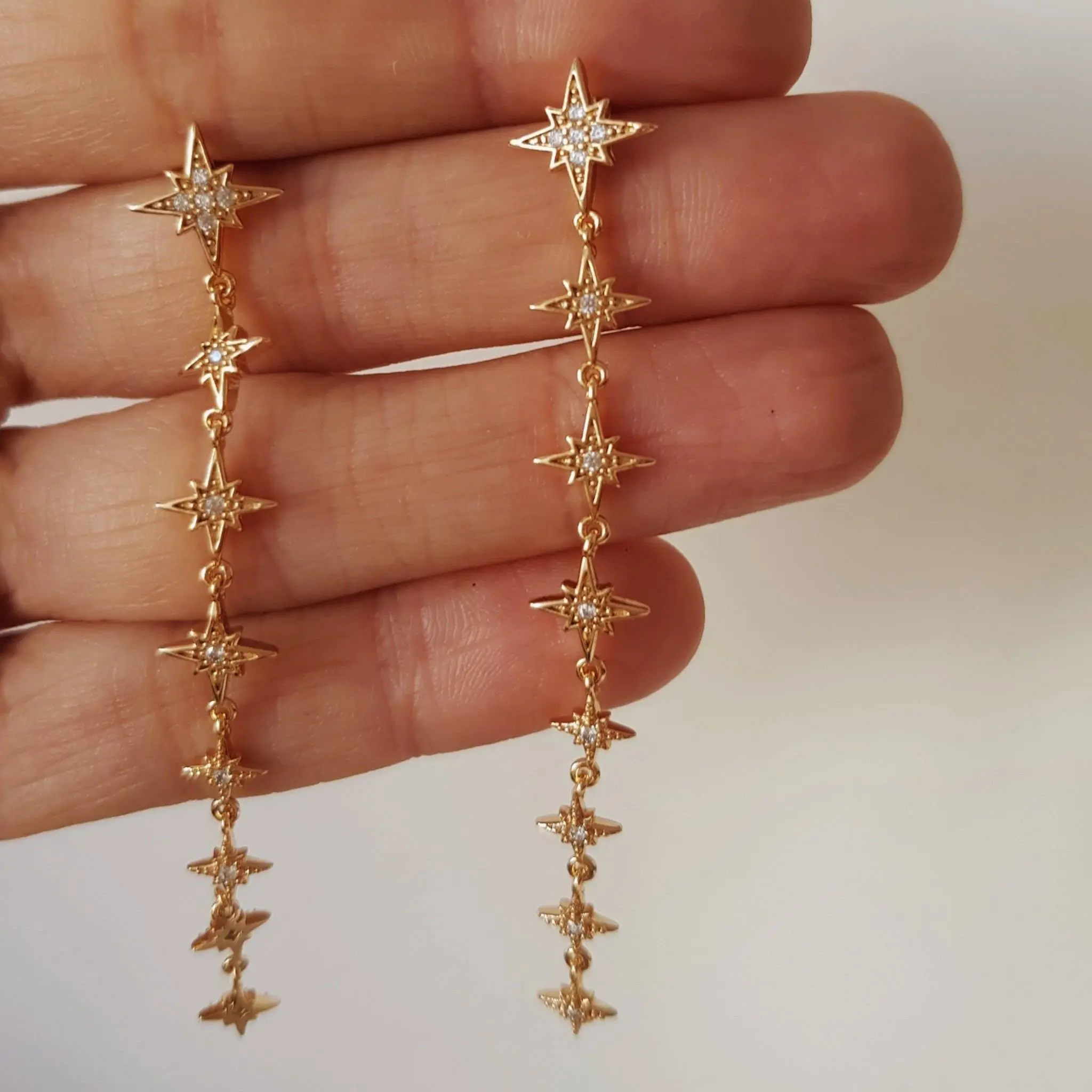 Pendientes estrellas cascada - Agotado -