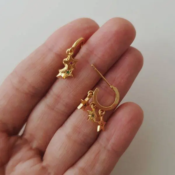Aros estrellas multicolores