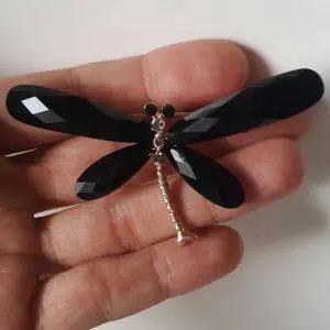 Broche Libélula black