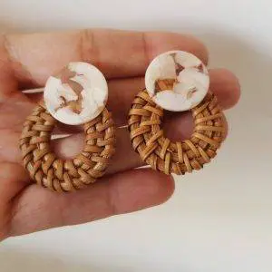 Pendientes rafia - Agotado -