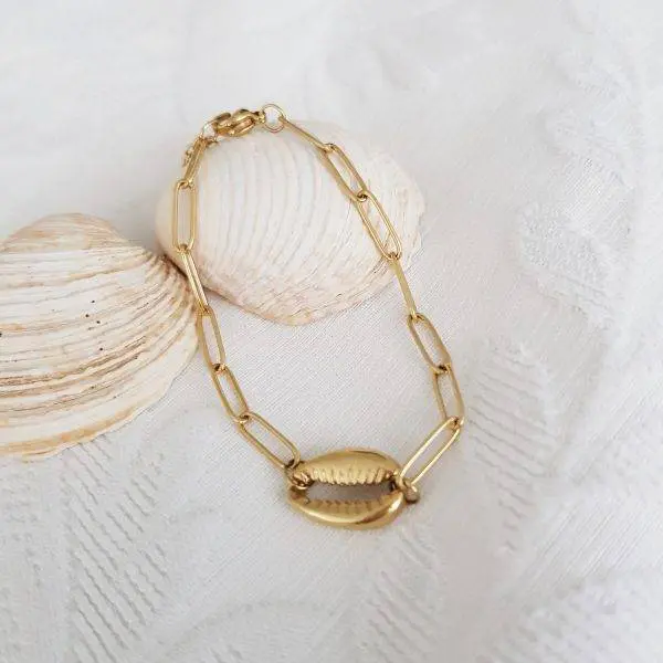 Pulsera concha dorada - Agotado -