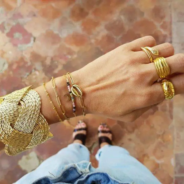 Pulsera concha dorada - Agotado - - Imagen 2
