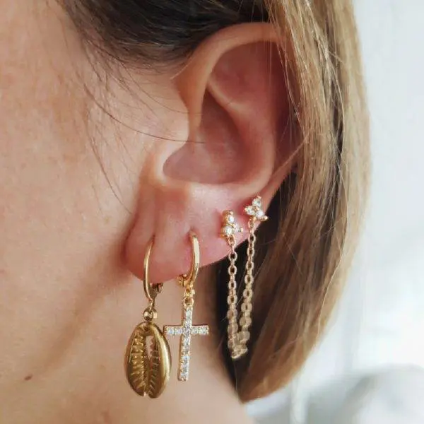 Aros concha gold - Imagen 2