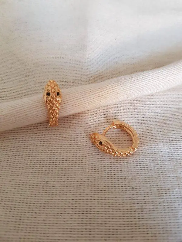 Aritos serpiente gold