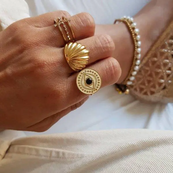 Anillo cruz triple - Imagen 2