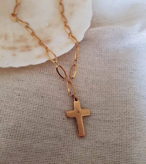 Collar Cruz eslabones