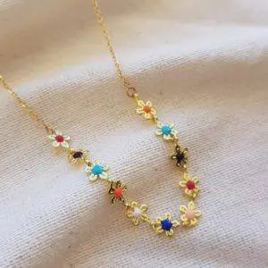 Collar Margaritas multicolor gold