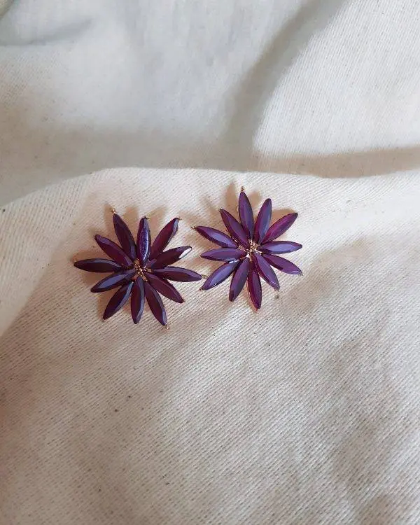 Pendientes Flor Purple