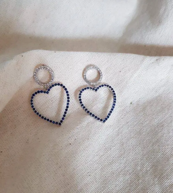 Pendientes Blue Heart