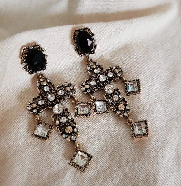 Pendientes cruz bright