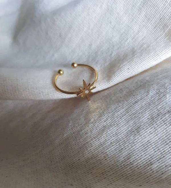 Anillo estrella destello