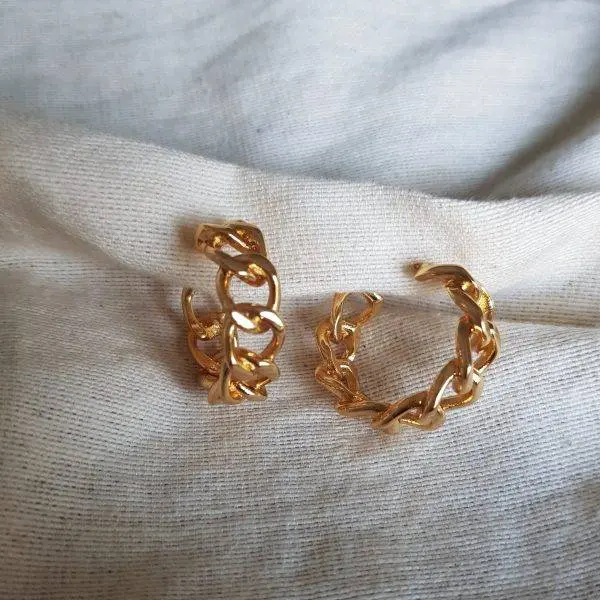 Aros eslabón gold