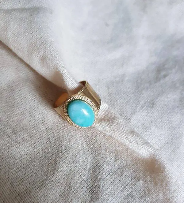 Anillo boho turquesa