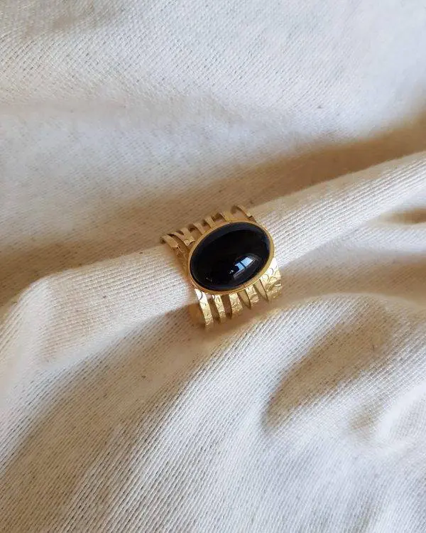 Anillo boho line black