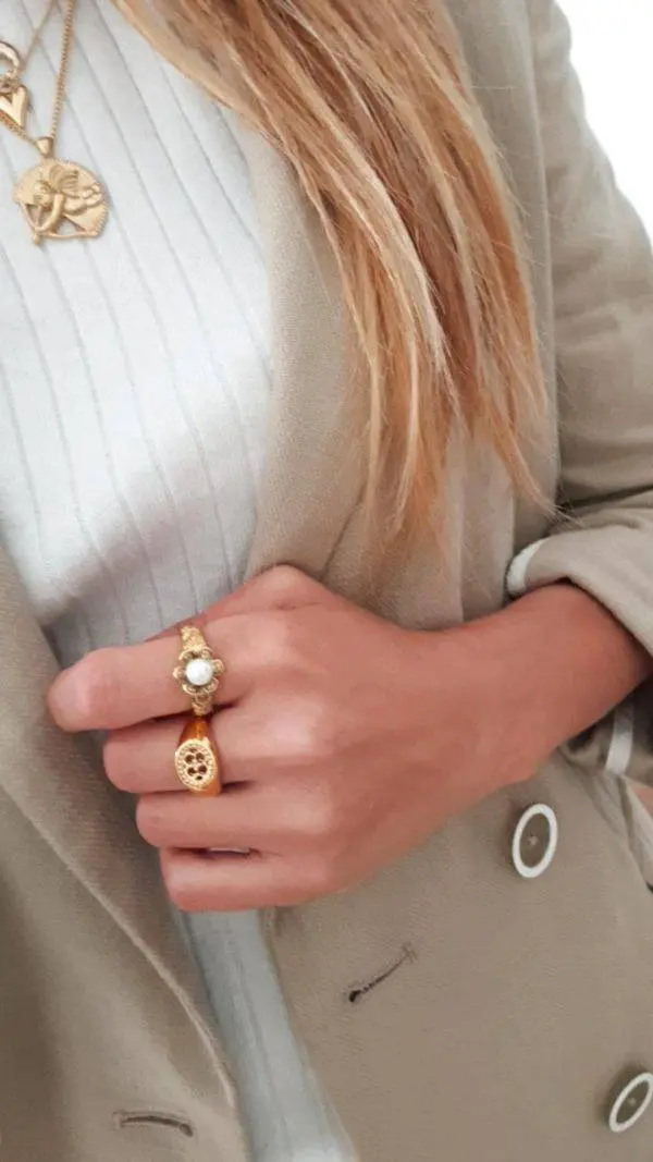 Anillo vintage flower - Imagen 2
