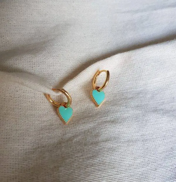 Aritos turquoise heart