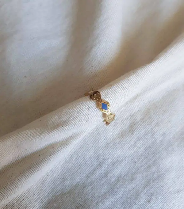 Anillo rombo blue