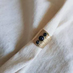 Anillo black gold maxi