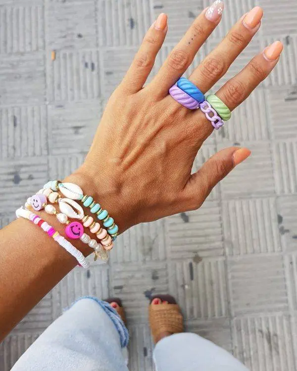 Anillo croissant lila - Imagen 2