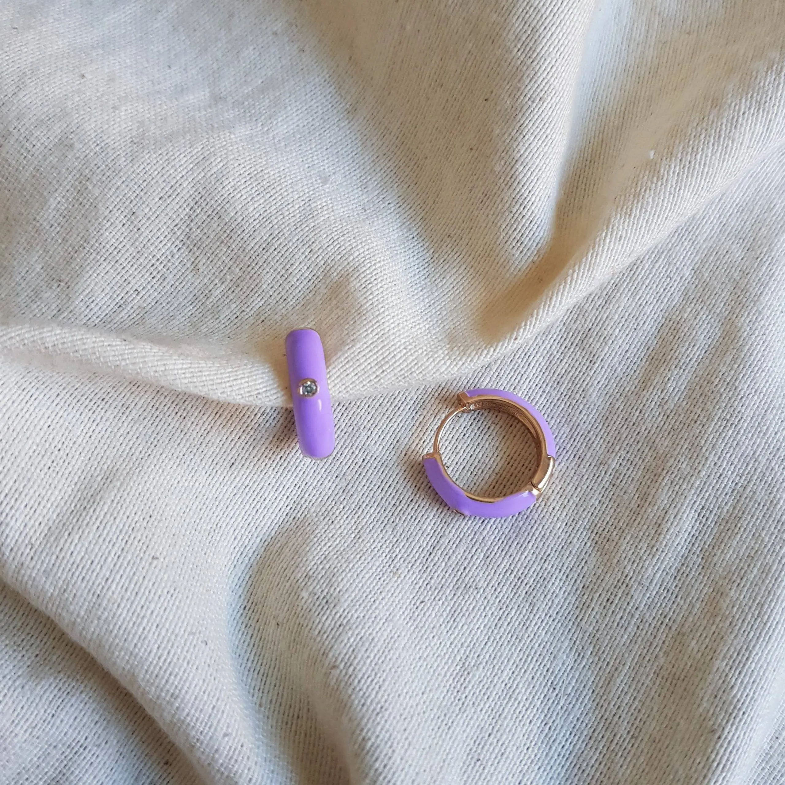 Aros lila diamond - Agotado -