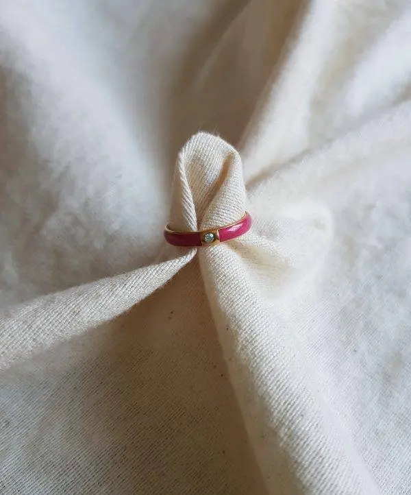 Anillo fine rosa