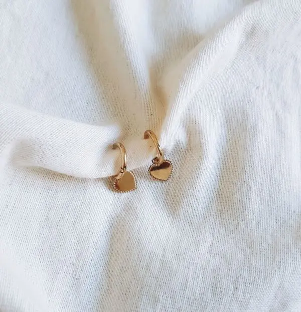 Aritos corazón gold