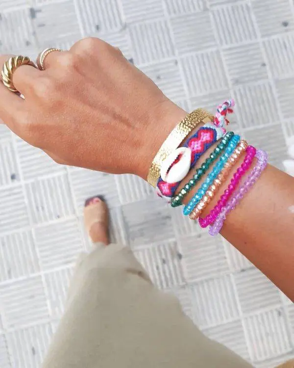 Pulsera piedras colores - Imagen 2