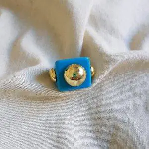 Anillo bimba turquesa