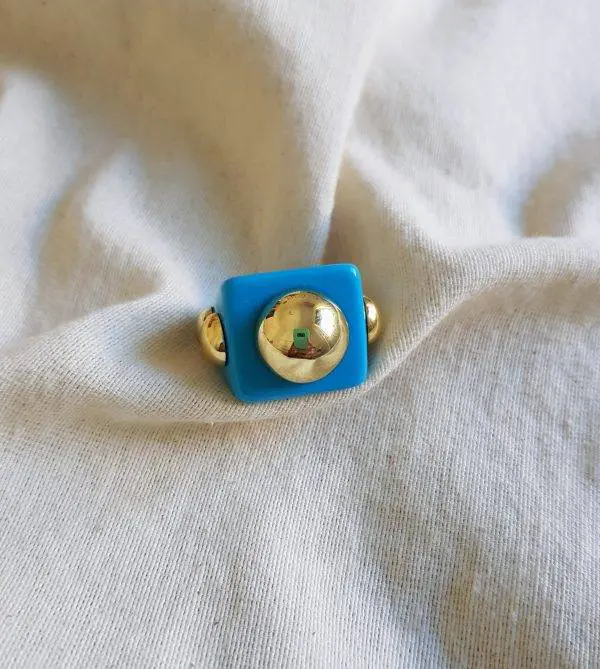 Anillo bimba turquesa
