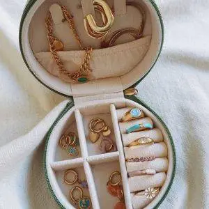 Joyero de viaje green