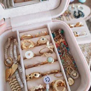 Joyero de viaje terciopelo