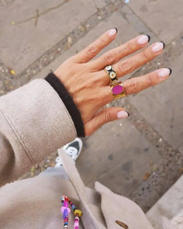 Anillo margaritas black - Imagen 3