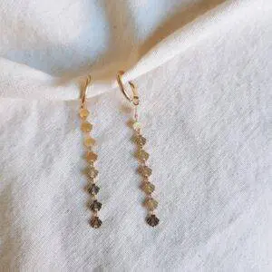 Pendientes conchitas gold